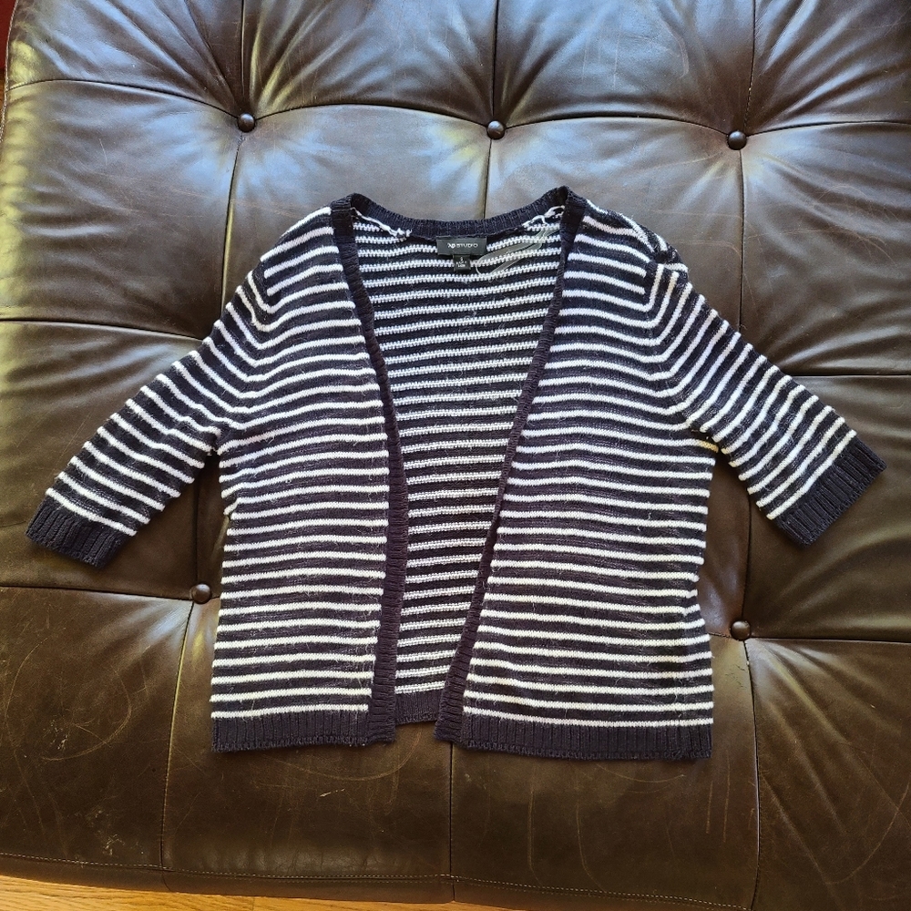 AB Studio short sleeve sweater cardigan